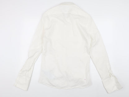 Moss London Men's White Button-Up Shirt Size 38