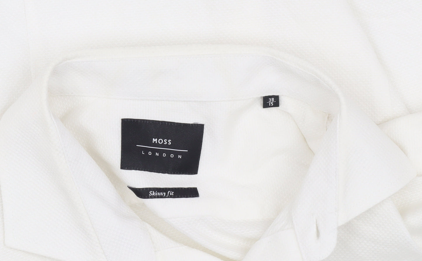 Moss London Men's White Button-Up Shirt Size 38