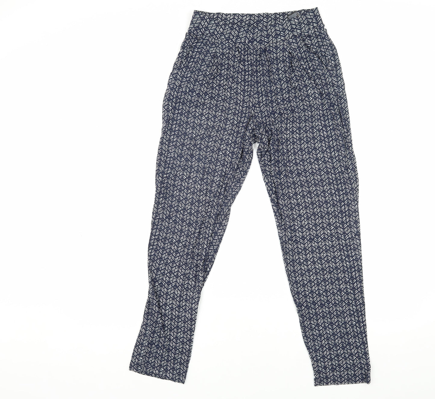 Womens UK Size 8 Marks and Spencer Regular Fit Casual Blue Trousers