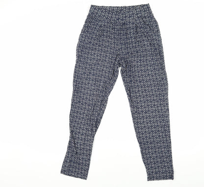 Womens UK Size 8 Marks and Spencer Regular Fit Casual Blue Trousers