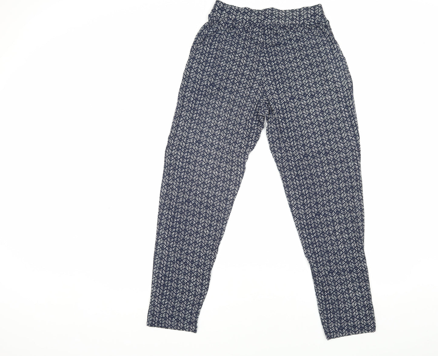 Womens UK Size 8 Marks and Spencer Regular Fit Casual Blue Trousers