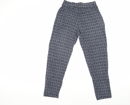 Womens UK Size 8 Marks and Spencer Regular Fit Casual Blue Trousers