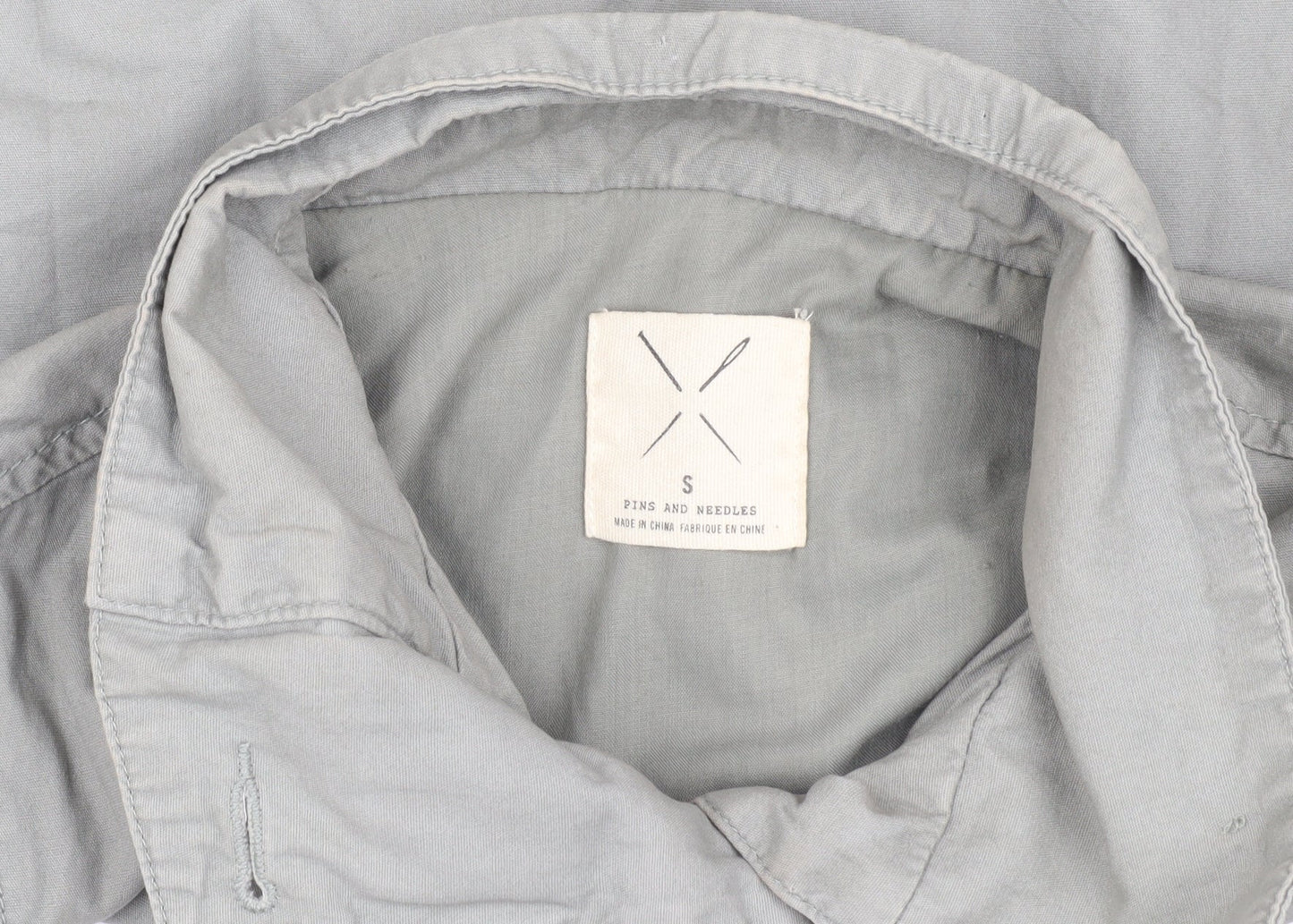 Mens UK Size S Pins and Needles Grey Military Jacket