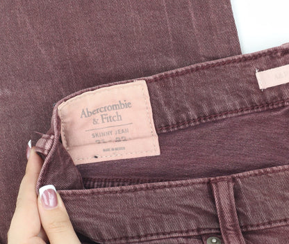 Abercrombie & Fitch Women's Red Skinny Jeans Size 29