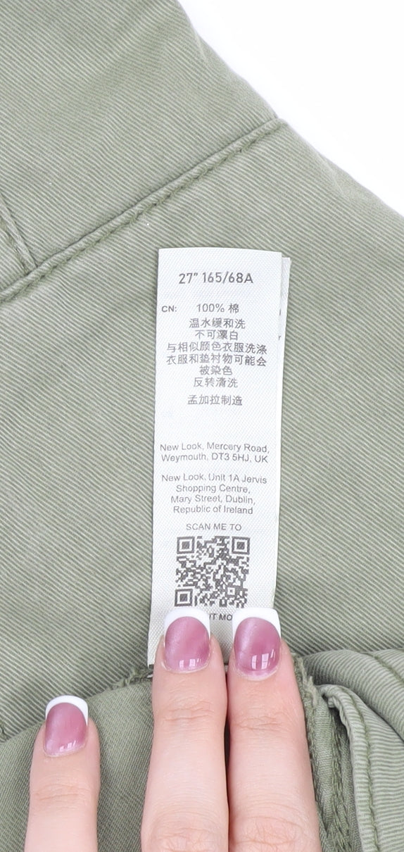 New Look Women's Green Cropped Cargo Jeans Size 8