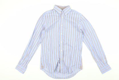 TM Lewin Men’s Blue Striped Long Sleeve Shirt S