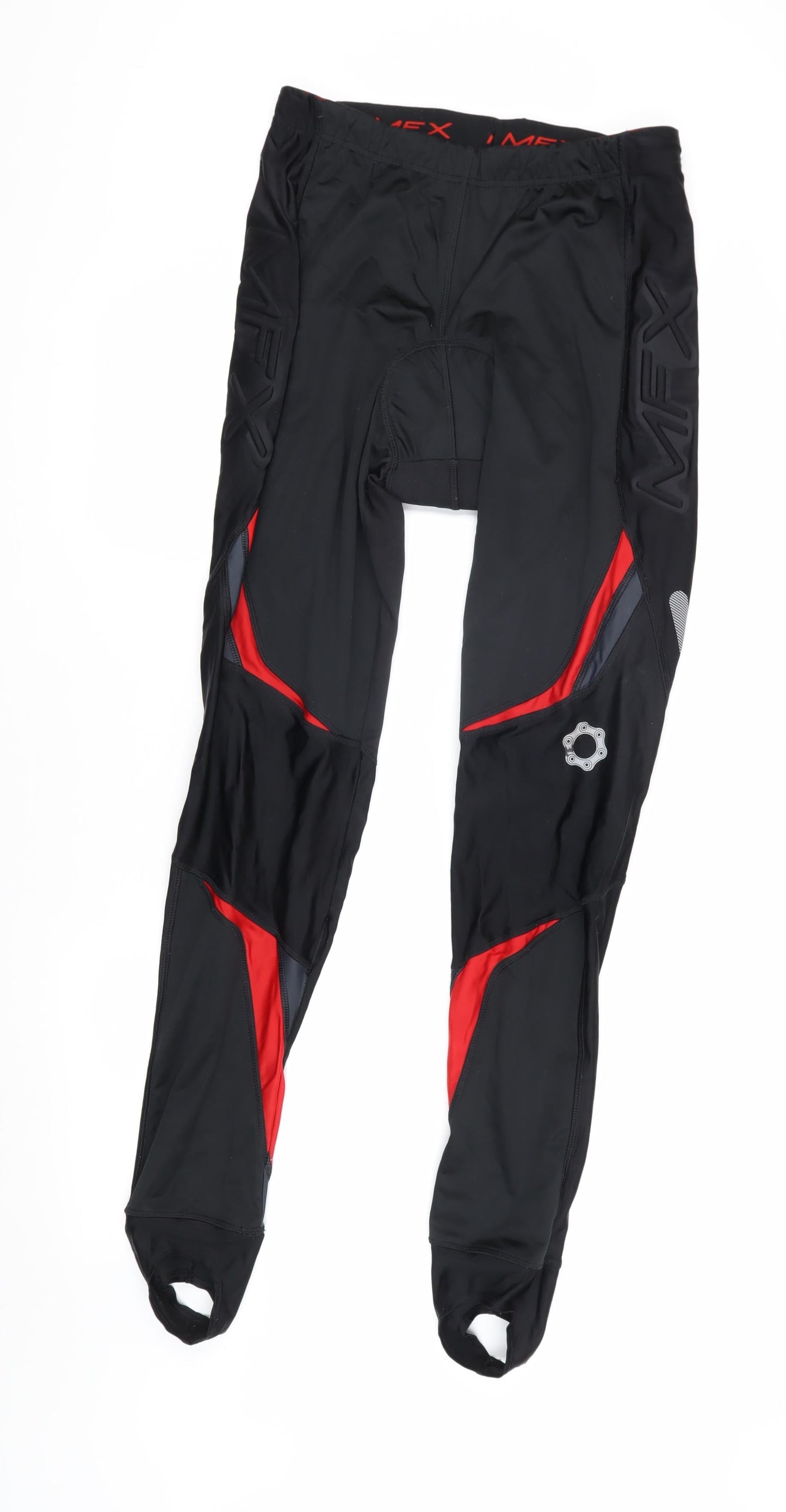 MFX Men's 2XL Black Red Compression Cycling Leggings