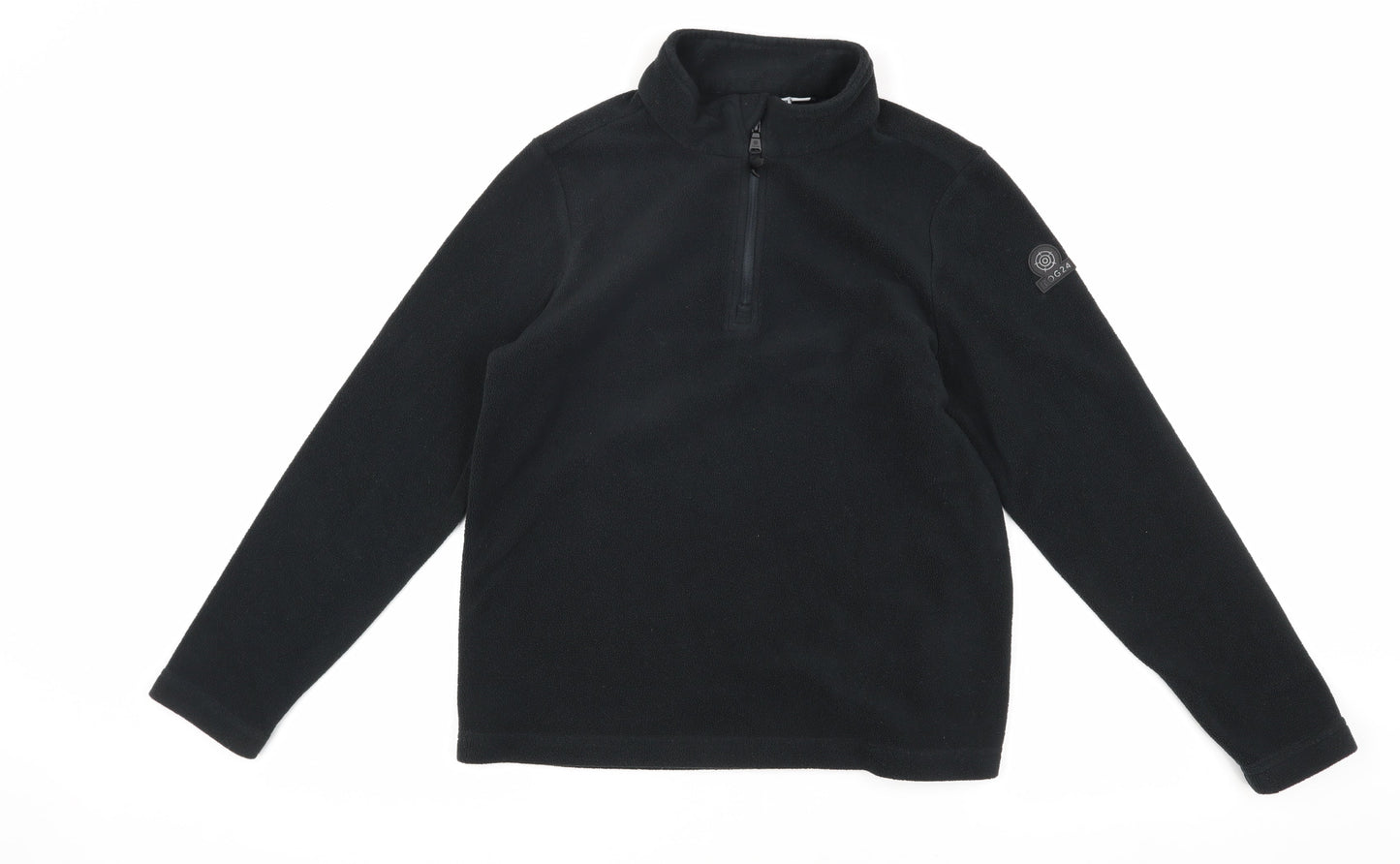 TOG24 Boys Black Fleece 1/4 Zip Sweatshirt - 24 in