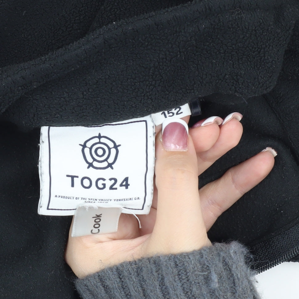 TOG24 Boys Black Fleece 1/4 Zip Sweatshirt - 24 in