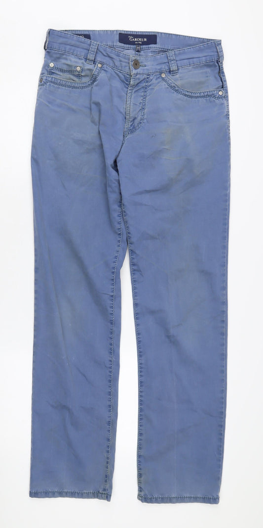 Atelier Gardeur Men's Blue Regular Fit Trousers
