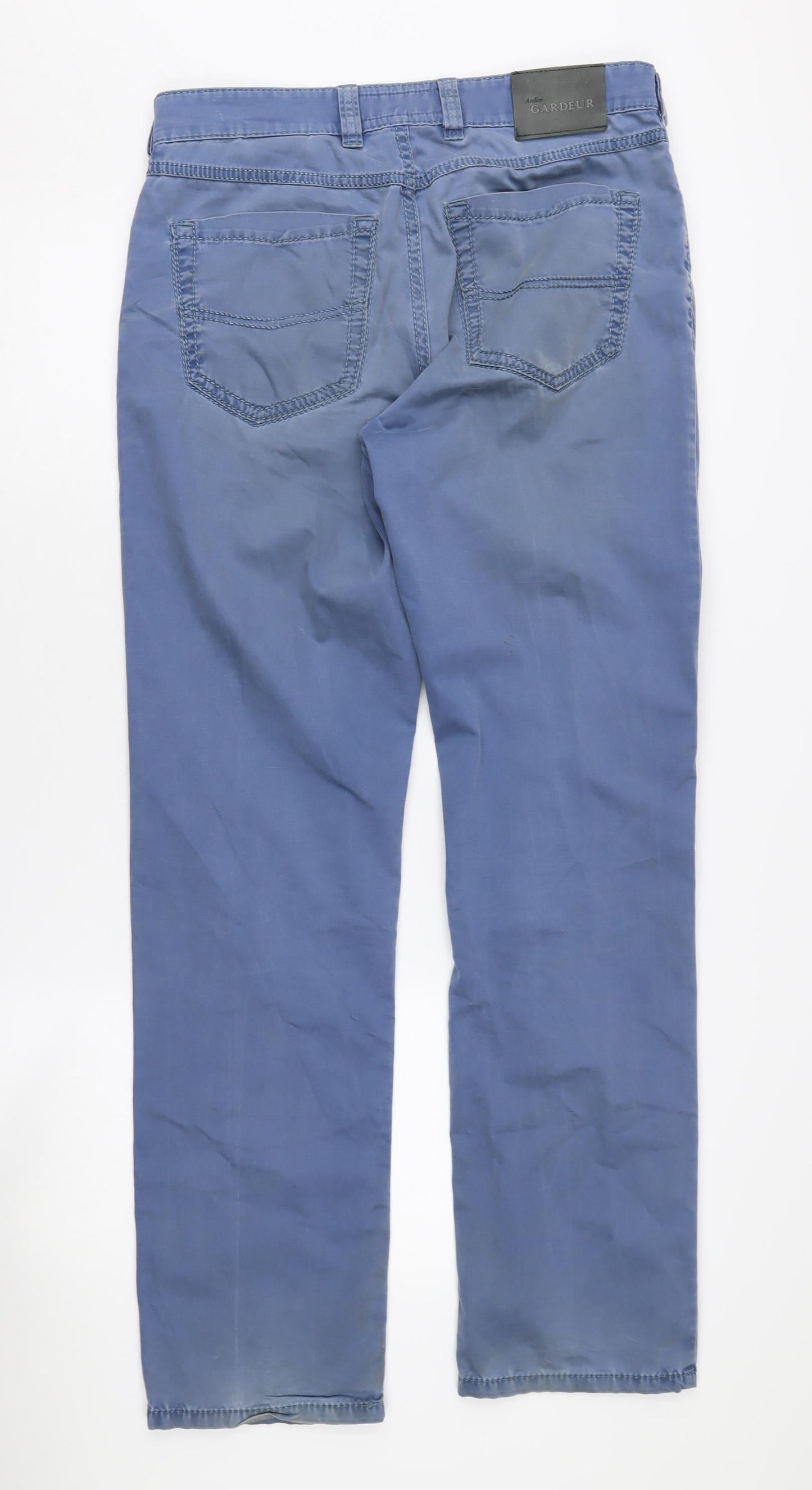 Atelier Gardeur Men's Blue Regular Fit Trousers
