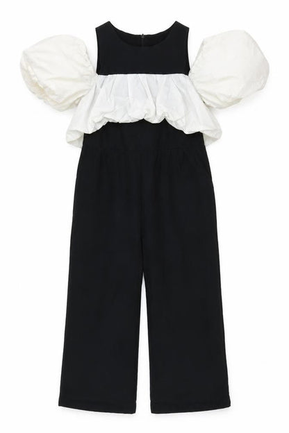 Zara Girls Black and White Jumpsuit, Size 10 Years