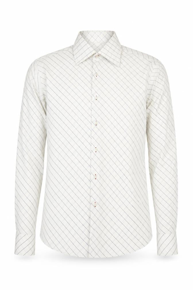 United Colors of Benetton Men's L White Check Shirt