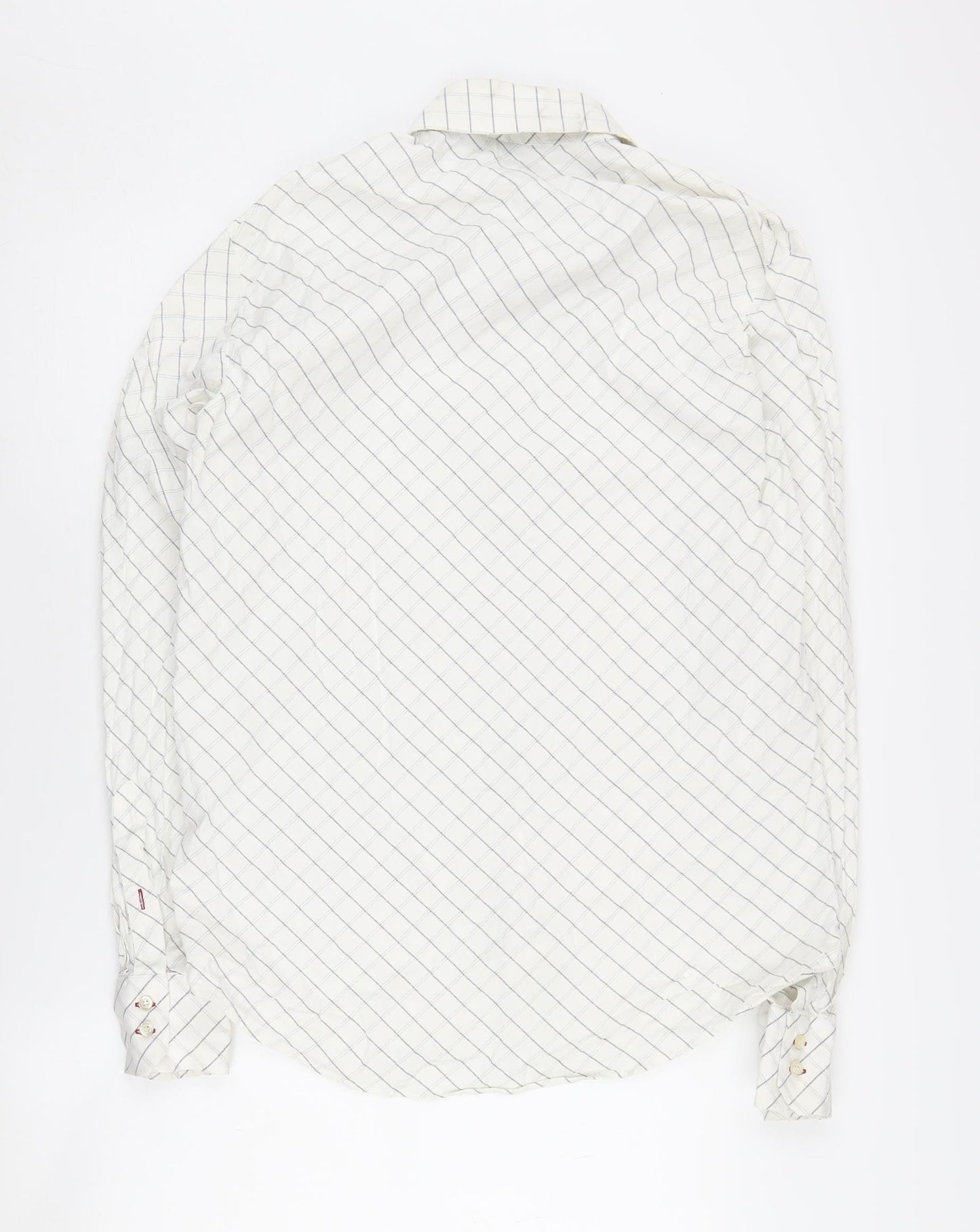 United Colors of Benetton Men's L White Check Shirt