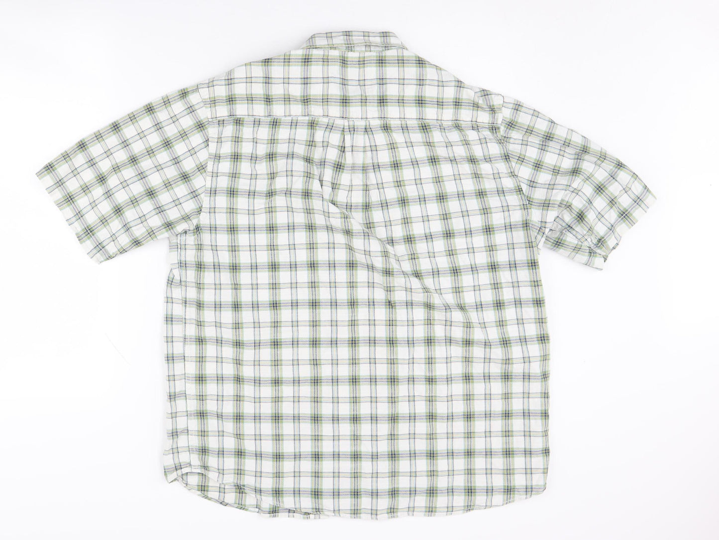P.G. Field Men's Green Plaid Button-Up Shirt L