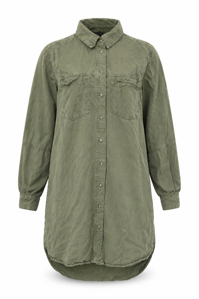 Marks and Spencer Women's Green Size 10 Button-Up Shirt