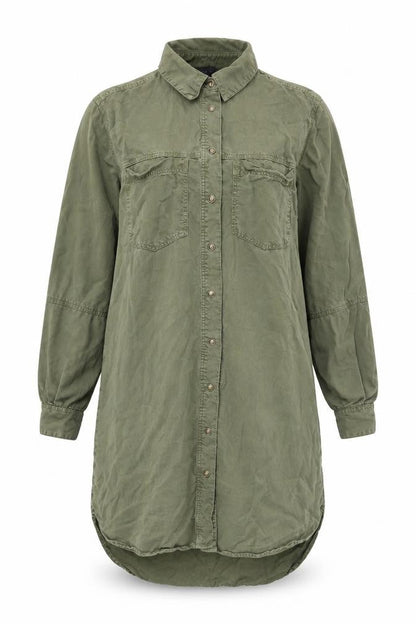 Marks and Spencer Women's Green Size 10 Button-Up Shirt