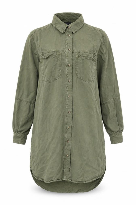 Marks and Spencer Women's Green Size 10 Button-Up Shirt