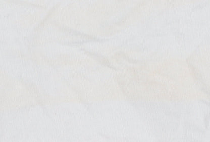 Men's White Long Sleeve Button-Up Shirt Medium