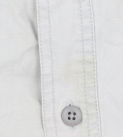 Men's White Long Sleeve Button-Up Shirt Medium