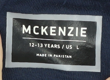 McKenzie Boys Blue Full Zip Hoodie L 12-13 Years Casual