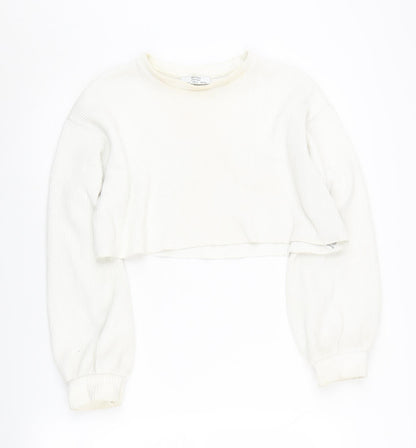 Womens UK Size 8 Bershka White  Jumper