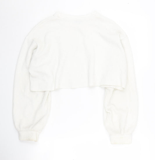 Womens UK Size 8 Bershka White  Jumper