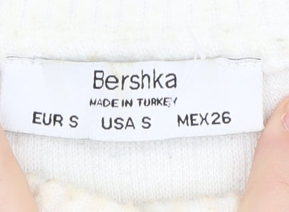 Womens UK Size 8 Bershka White  Jumper