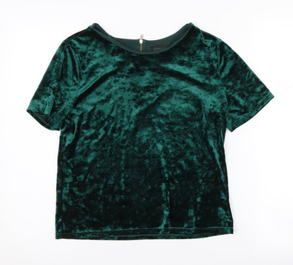 Womens UK Size UK 8 Topshop Green Basic T-Shirt