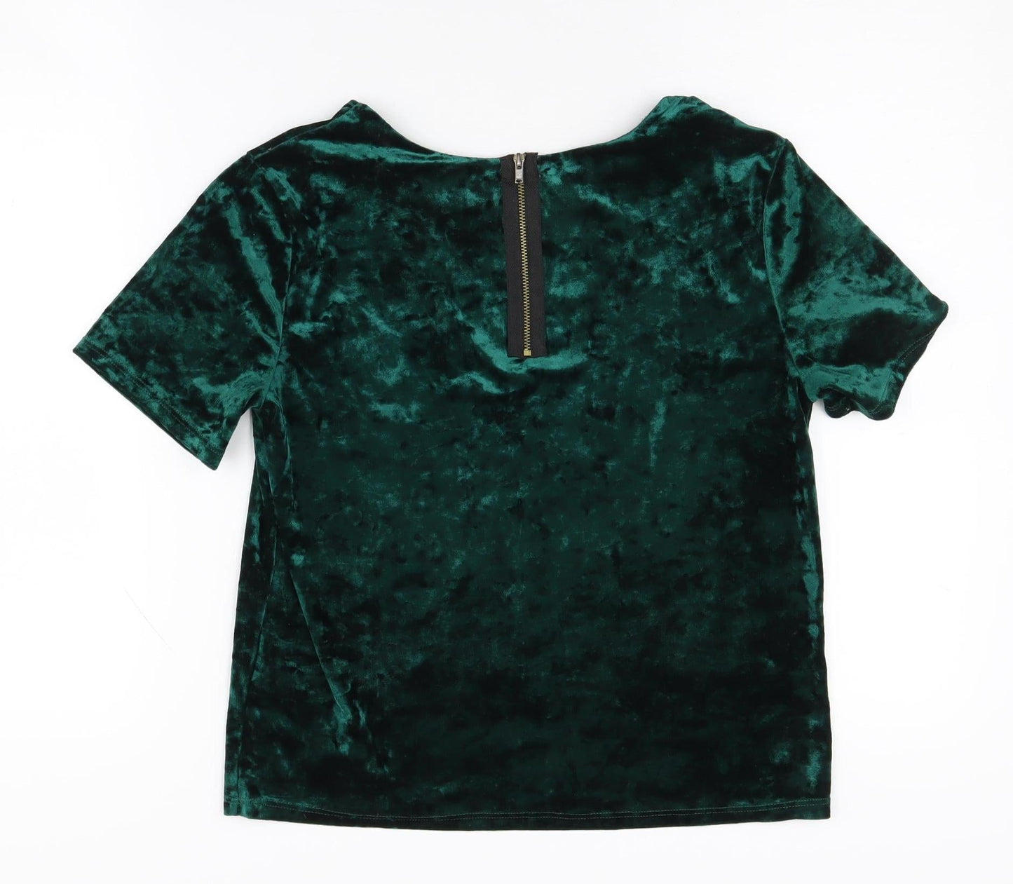Womens UK Size UK 8 Topshop Green Basic T-Shirt