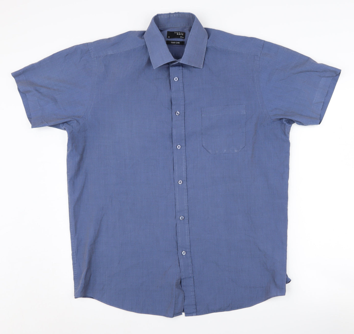 Thomas Nash Men's Blue Short Sleeve Casual Shirt 16