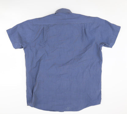 Thomas Nash Men's Blue Short Sleeve Casual Shirt 16