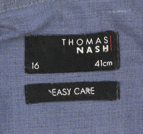 Thomas Nash Men's Blue Short Sleeve Casual Shirt 16