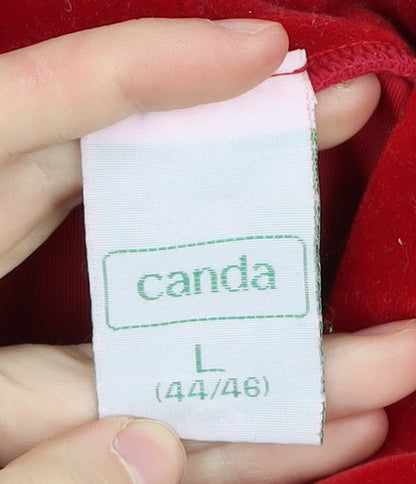 Womens UK Size 16 Canda Red  Jumper