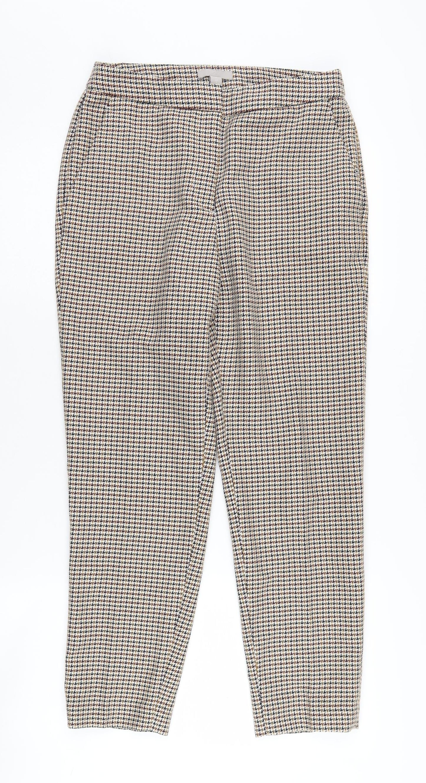 Womens UK Size 8 H&M Classic Fit Business Casual Multicoloured Trousers