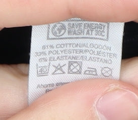 Topman Men's Black XL Sweatshirt, Long Sleeve Crew Neck