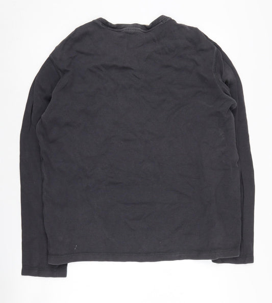 Next Men’s Black Cotton V-Neck Pullover Jumper L