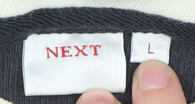 Next Men’s Black Cotton V-Neck Pullover Jumper L