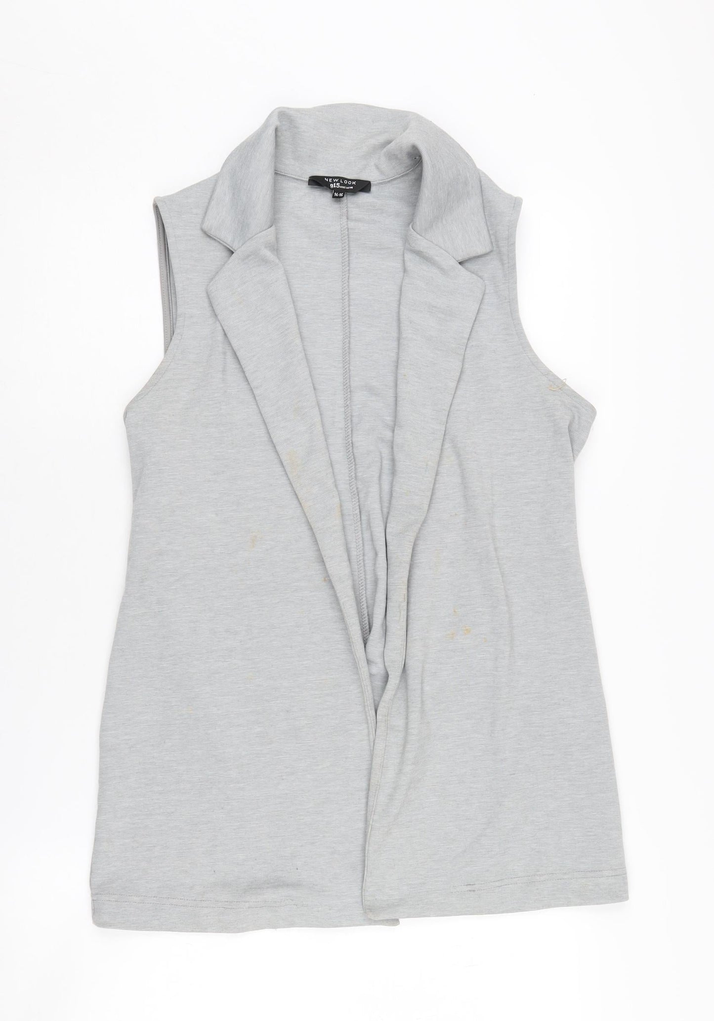 New Look Girls Grey Vest Jumper Collared Size 14-15