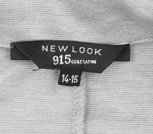 New Look Girls Grey Vest Jumper Collared Size 14-15