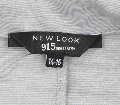 New Look Girls Grey Vest Jumper Collared Size 14-15