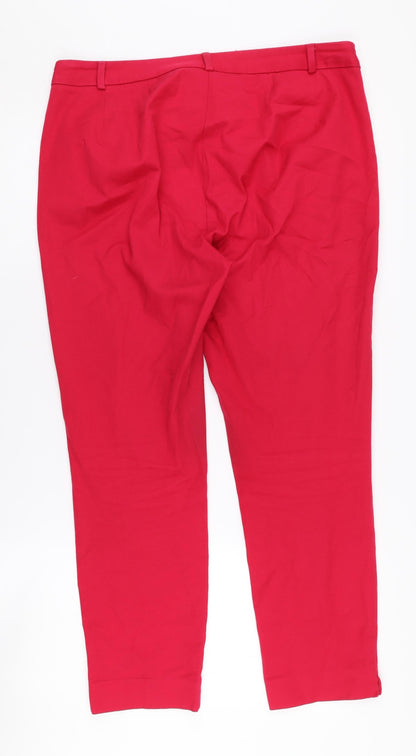 Womens UK Size 14 Marks and Spencer   Red Trousers