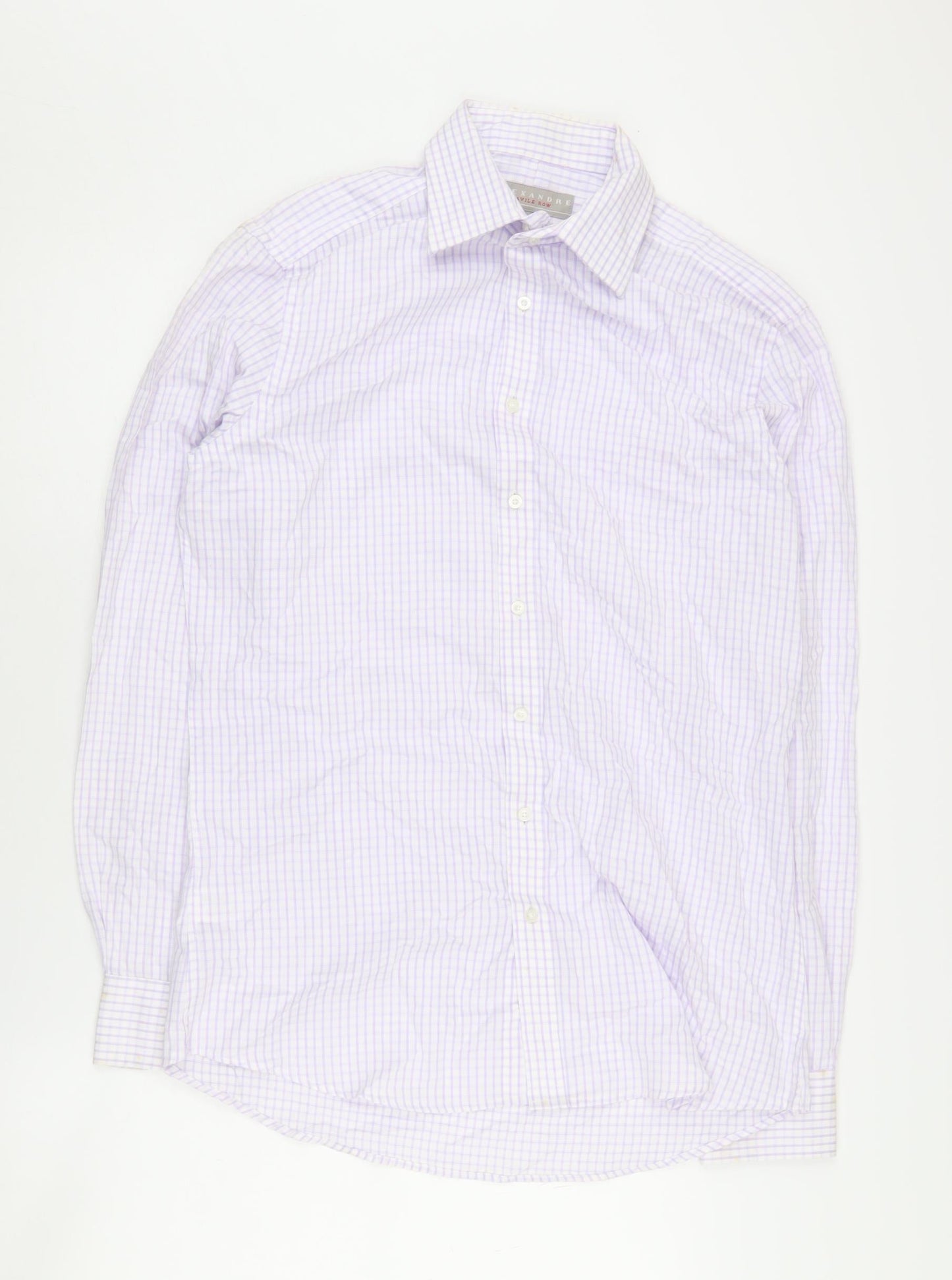 Alexandre Men's Checkered Long Sleeve Shirt 15.5