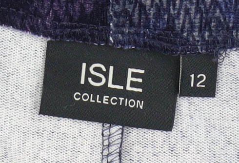 Isle Collection Women's Multicoloured Size 12 A-Line Midi Skirt