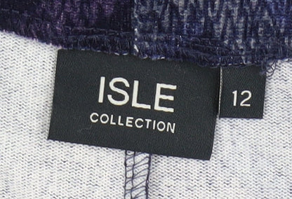 Isle Collection Women's Multicoloured Size 12 A-Line Midi Skirt