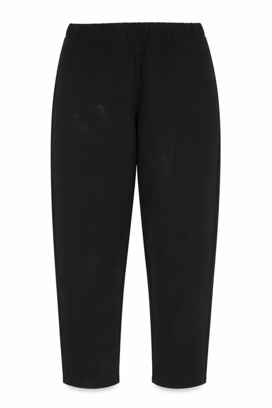 Front view of ASOS Women's Black Elastic Waist Trousers, size 10