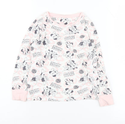 George Girls Minnie Mouse Pink Long Sleeve T-Shirt 6-7 Years