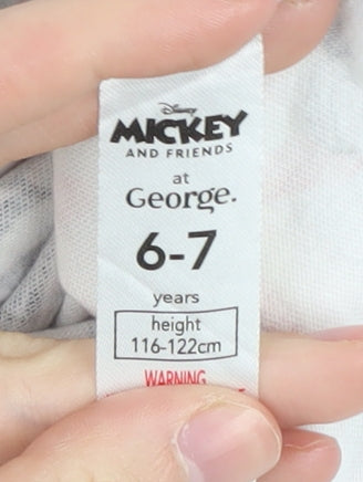 George Girls Minnie Mouse Pink Long Sleeve T-Shirt 6-7 Years