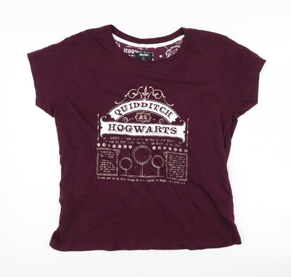 Womens UK Size L Harry Potter Purple  T-Shirt