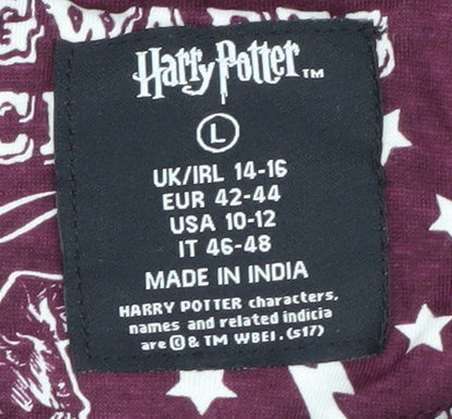 Womens UK Size L Harry Potter Purple  T-Shirt